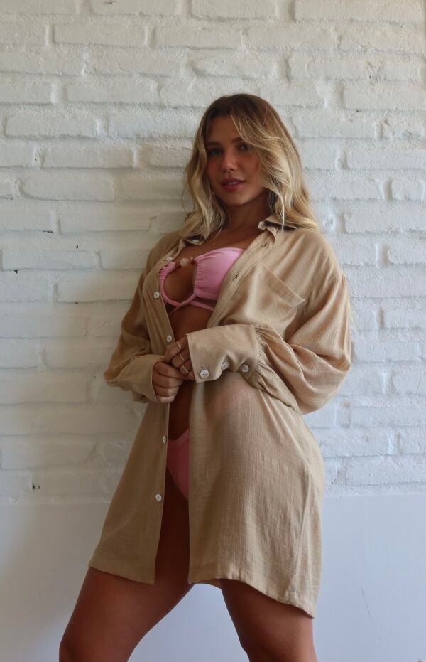 Chemise Lia Rosa/Areia - Imagem 6