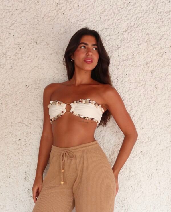 Top Sereia Off White/Conhaque - Imagem 5