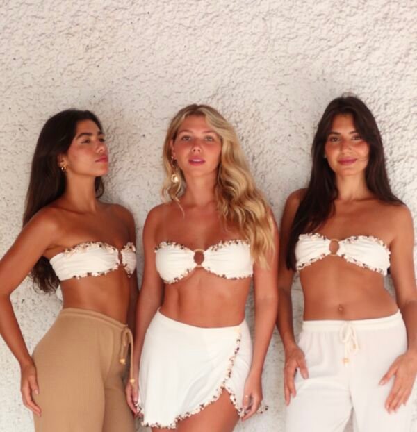 Top Sereia Off White/Conhaque - Imagem 13