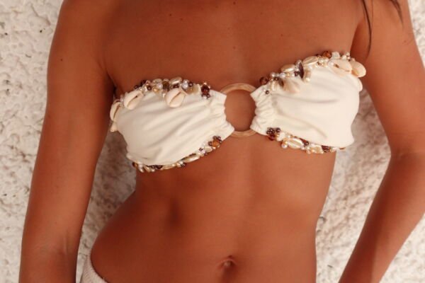 Top Sereia Off White/Conhaque - Imagem 6
