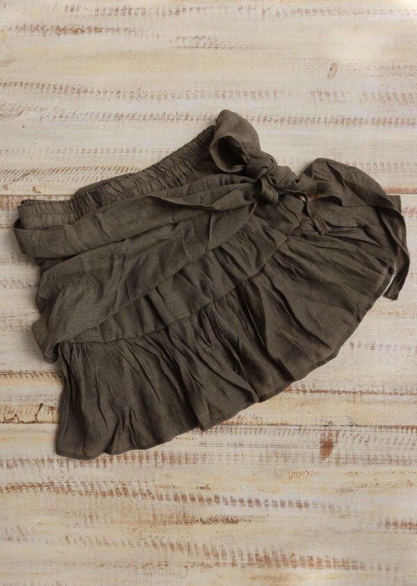 Saia Lolô Off White/Verde Militar - Imagem 3