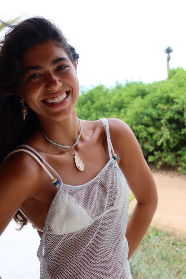 Vestido Thay Off White/Prata - Imagem 4