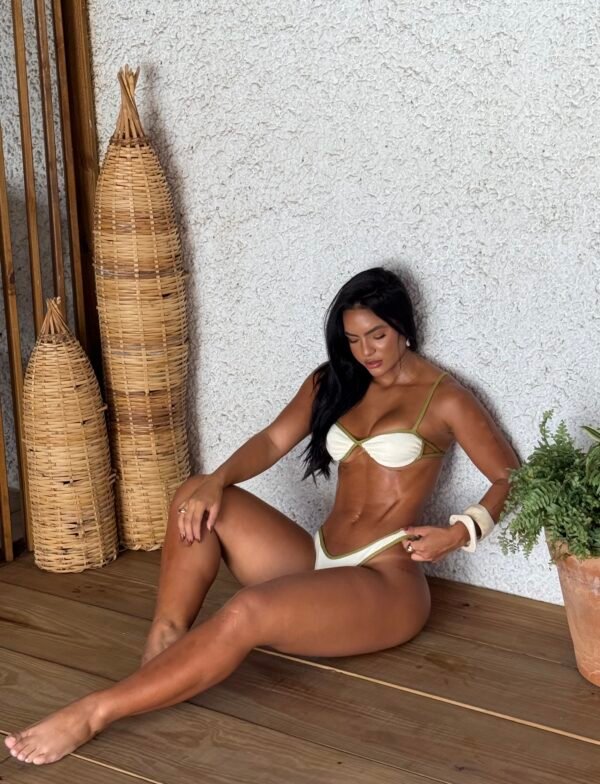 Biquíni Camila Off White/Pistache - Imagem 3