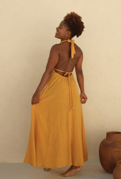 Vestido Lidy Mostarda/Pitaya/Concha - Imagem 10