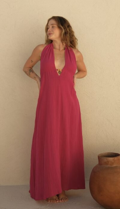 Vestido Lidy Mostarda/Pitaya/Concha - Imagem 18