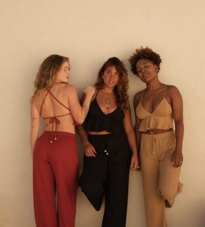 Cropped Agata Marrom/Preto/Carmim - Imagem 2