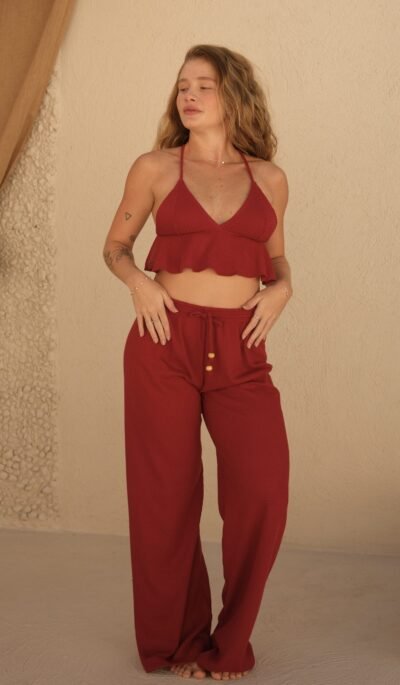 Cropped Agata Marrom/Preto/Carmim - Imagem 14