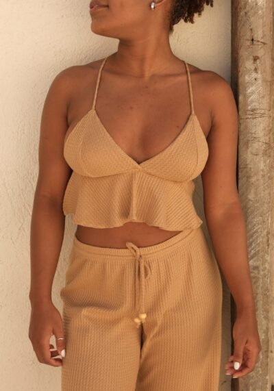 Cropped Agata Marrom/Preto/Carmim - Imagem 7