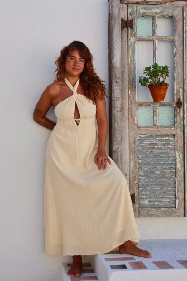 Vestido Lidy Mostarda/Pitaya/Concha - Imagem 2