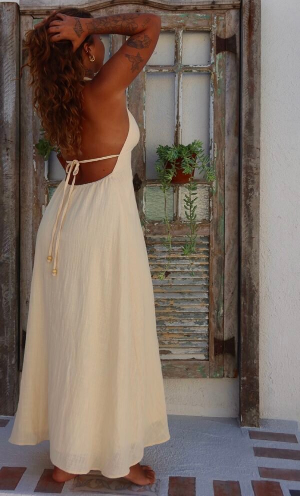 Vestido Lidy Mostarda/Pitaya/Concha - Imagem 4