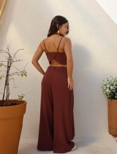 Calça Sara Chocolate/Militar/Cru - Imagem 4