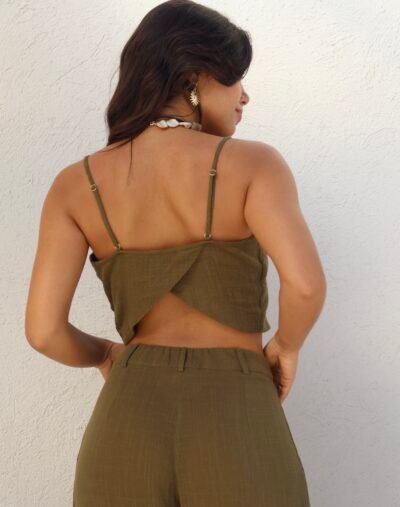 Cropped Sara Chocolate/Militar/Cru - Imagem 5