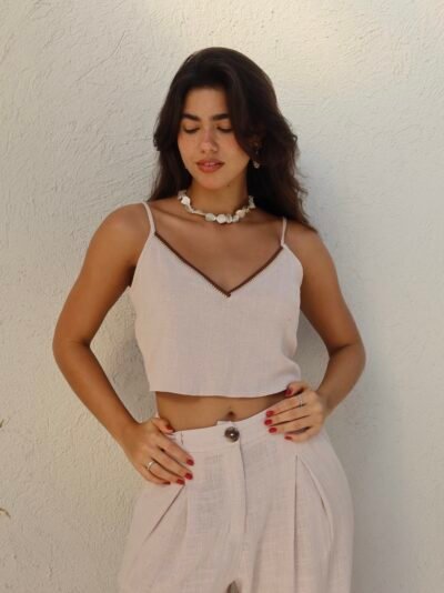 Cropped Sara Chocolate/Militar/Cru - Imagem 9